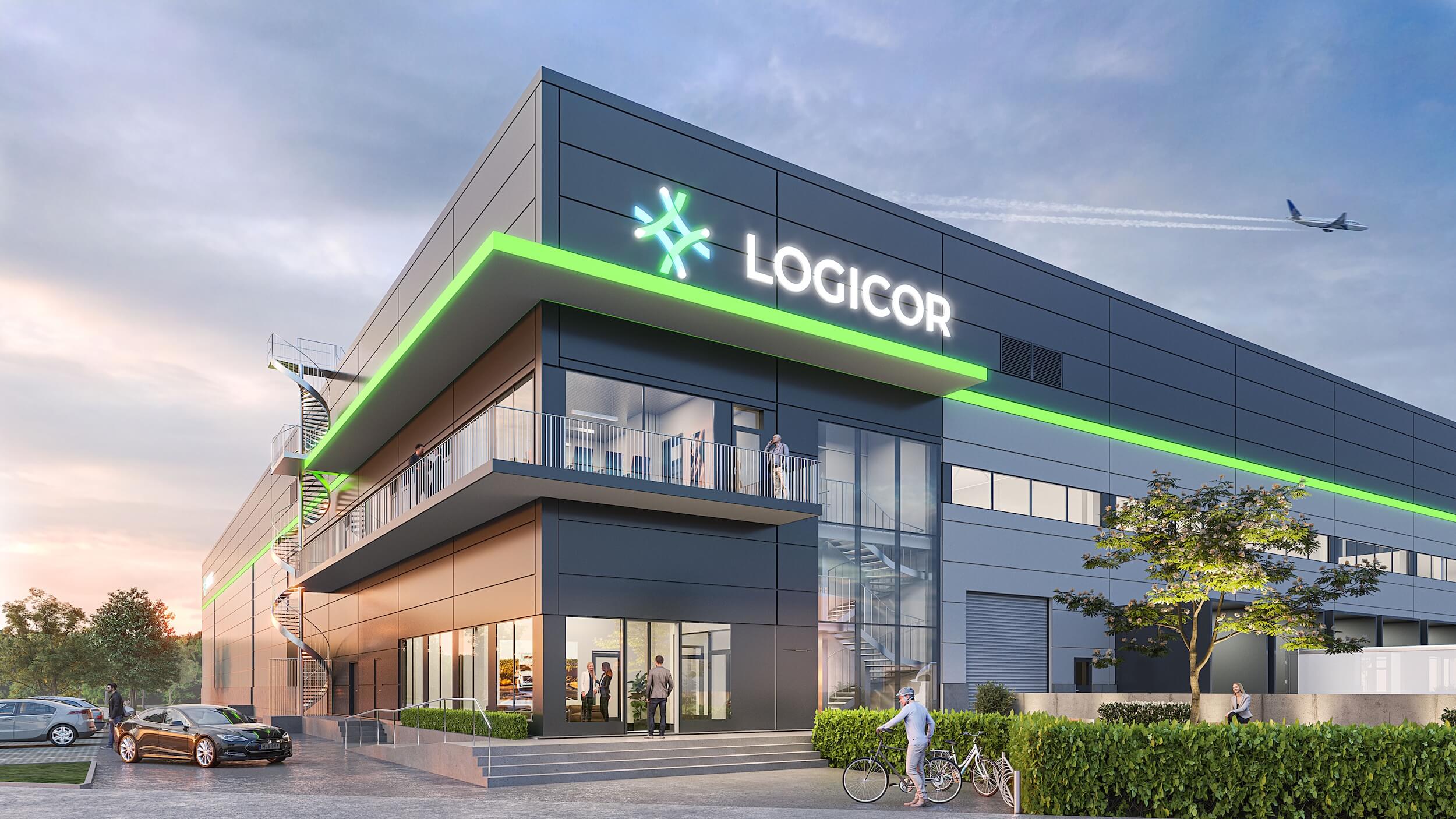 Visualering av entré till Logicor Park Roserberg
